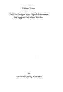 Untersuchungen zum Expeditionswesen des ägyptischen Alten Reiches