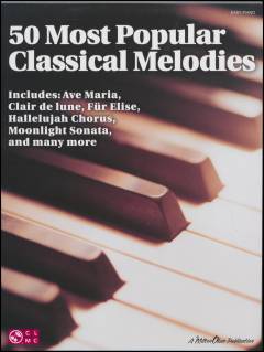 50 most popular classical melodies : easy piano