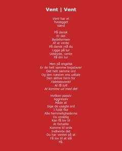 Vent : digte