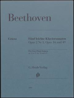 Fünf leichte Klaviersonaten : Opus 2 Nr. 1, Opus 14 und 49
