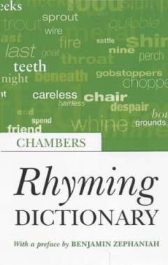 Chambers rhyming dictionary