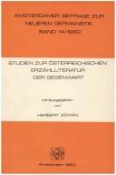 Studien zur österreichischen Erzählliteratur der Gegenwart