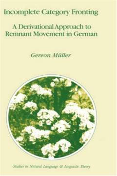 Incomplete category fronting : A derivational approach to remnant movement in German