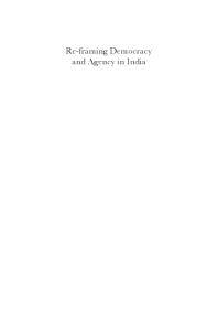Re-framing democracy and agency in India : interrogating political society