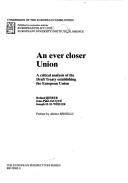 An ever closer Union : a critical analysis of the Draft Treaty establishing the European Union