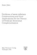Problems of seem/scheinen constructions and their implications for the theory of predicate sentential complementation
