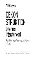 Dekonstruktion : 90'ernes litteraturteori