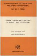 Literaturpsychologische Studien und Analysen