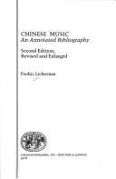 Chinese music : an annotated bibliography
