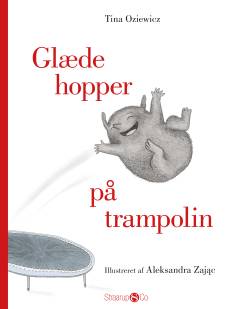 Glæde hopper på trampolin