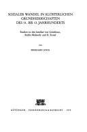 Sozialer Wandel in klösterlichen Grundherrschaften des 11. bis 13. Jahrhunderts : Studien zu den familiae von Gembloux, Stablo-Malmedy und St. Trond