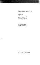 Spansk motiv : digte