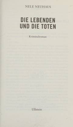 Die Lebenden und die Toten : Kriminalroman