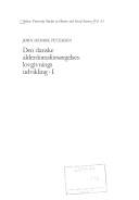 Den danske alderdomsforsørgelseslovgivnings udvikling. Bind 1 : Oprindelsen