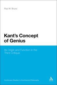 Kant's concept of genius : its origin and function in the third critique