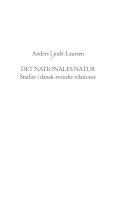 Det nationales natur : studier i dansk-svenske relationer