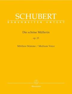 Sange : \udgave for mellem stemme\ og klaver. Bind 1 : Die schöne Müllerin, Deutsch 795 (opus 25)