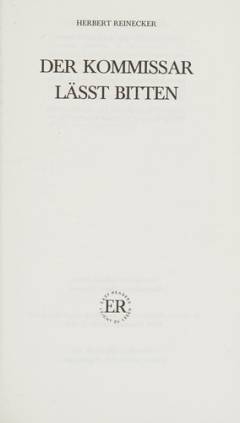 Der Kommissar lässt bitten