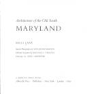 Architecture of the Old South : Maryland