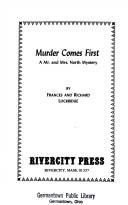 Murder comes first : a mr. and mrs. North mystery