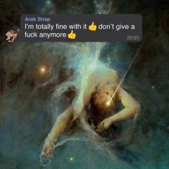 I'm totally fine with it Don't give a fuck anymore