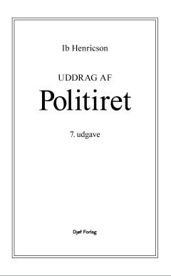 Uddrag af Politiret