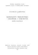 Konstanty Troczyński - człowiek i doktryna : zbiór rozpraw