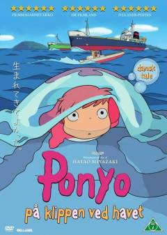Ponyo på klippen ved havet