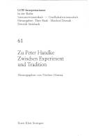 Zu Peter Handke : Zwischen Experiment und Tradition