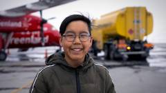 Min klasse i Grønland. 7:10 : Flyvetur