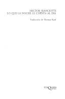 Lo que la noche le cuenta al día