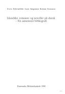 Islandske romaner og noveller på dansk : en annoteret bibliografi