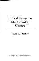 Critical essays on John Greenleaf Whittier