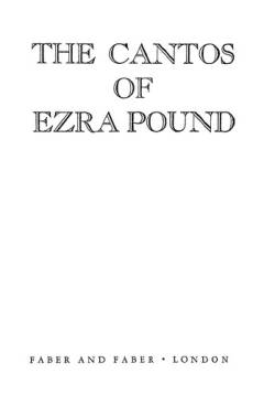 The cantos of Ezra Pound