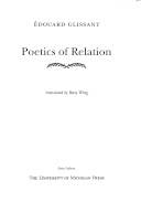 Poetics of relation