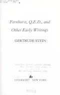 Fernhurst, Q.E.D., and Other Early Writings. Liveright