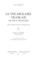 Le vocabulaire française de 1789 à nos jours : d'après les données du Trésor de la langue français