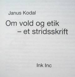 Om vold og etik : et stridsskrift
