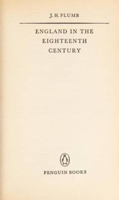 England in the eighteenth century