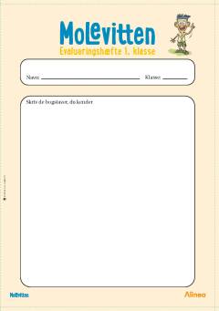 Molevitten - evalueringshæfte 1. klasse