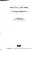 Herrschaft und Stand : Untersuchungen zur Sozialgeschichte im 13. Jahrhundert