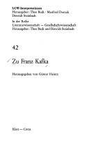 Zu Franz Kafka