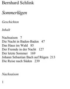 Sommerlügen : Geschichten