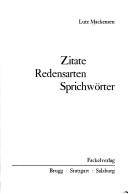 Zitate, Redensarten, Sprichwörter