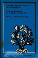 Towards the sociology of knowledge : Origin and development of a sociological thought style