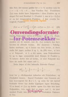 Omvendingsformler for potensrækker : Riemanns metode og cirkelmetoden