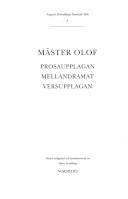 August Strindbergs samlade verk. 5 : Mäster Olof : prosaupplagan, mellandramat, versupplagan