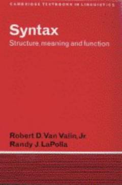 Syntax : structure, meaning and function