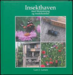 Insekthaven med blomstereng og insekthoteller