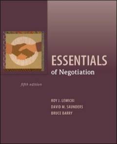 Essentials of negotiation